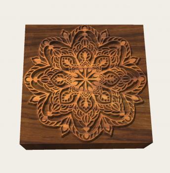 Mandalastempel aus Hartholz